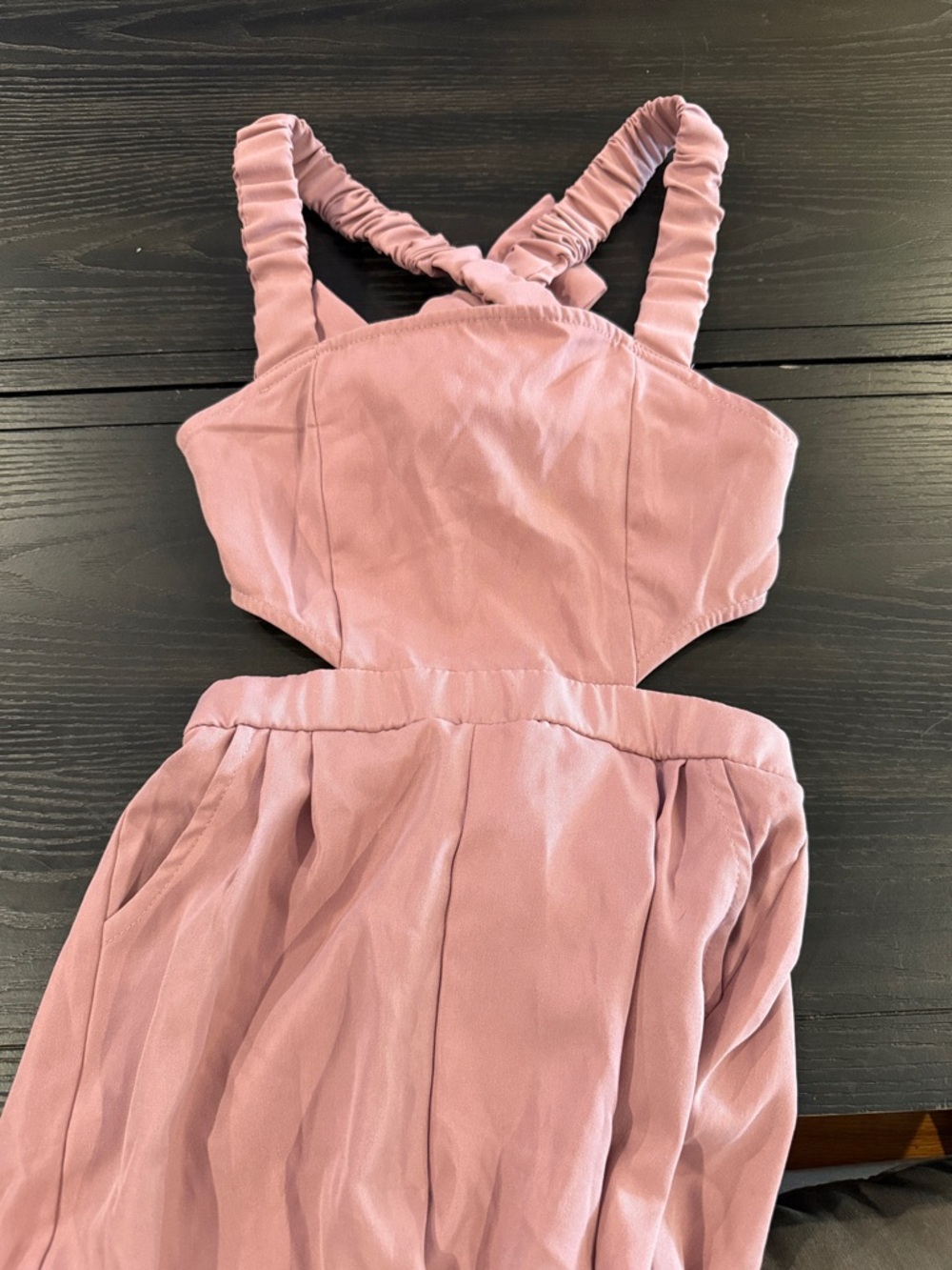 SHEIN Dusty Mauve Strappy Jumper Dress for Kids